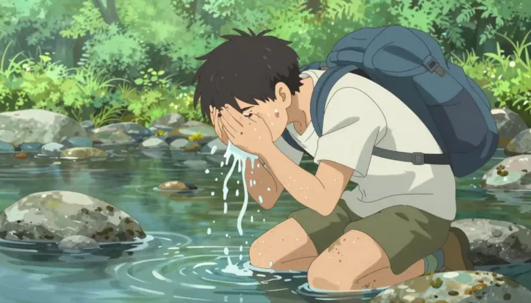 Visual representation of "ablution" - The act of washing or cleansing oneself, which is not necessarily for religious reasons.