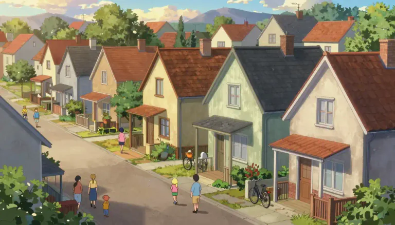 Visual representation of "residential" - Related to homes or housing