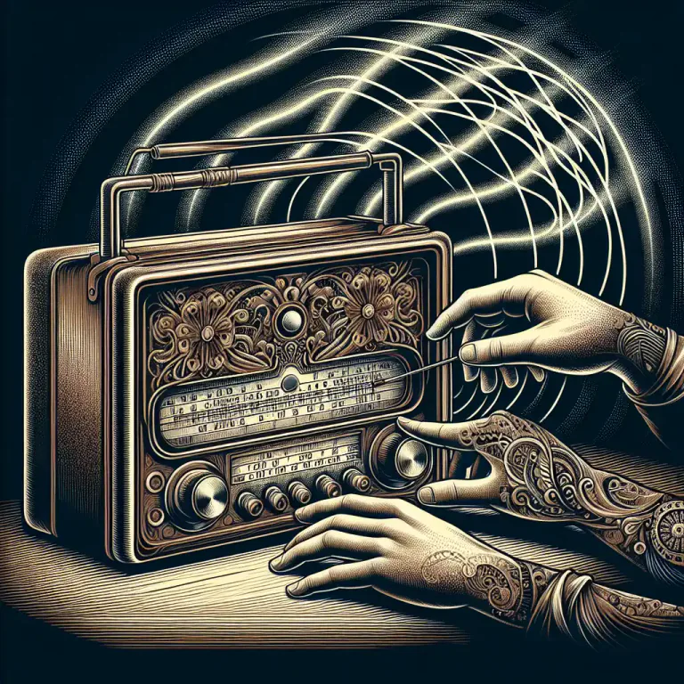 Visual representation of "receptor" - A device in a radio or television that receives a signal or frequency.