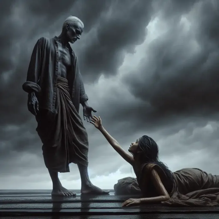 Visual representation of "inhuman" - Lacking human qualities of compassion and mercy.