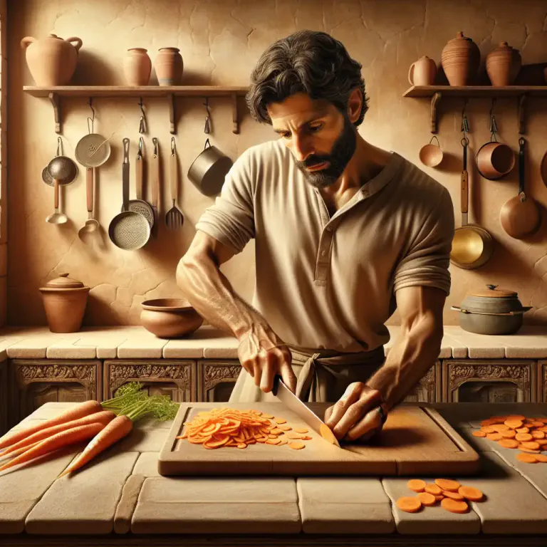 Visual representation of "mandolin" - a tool used in the kitchen for slicing vegetables into thin pieces