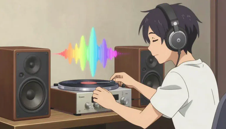 Visual representation of "audiophile" - Someone who is really interested in high-quality sound or music
