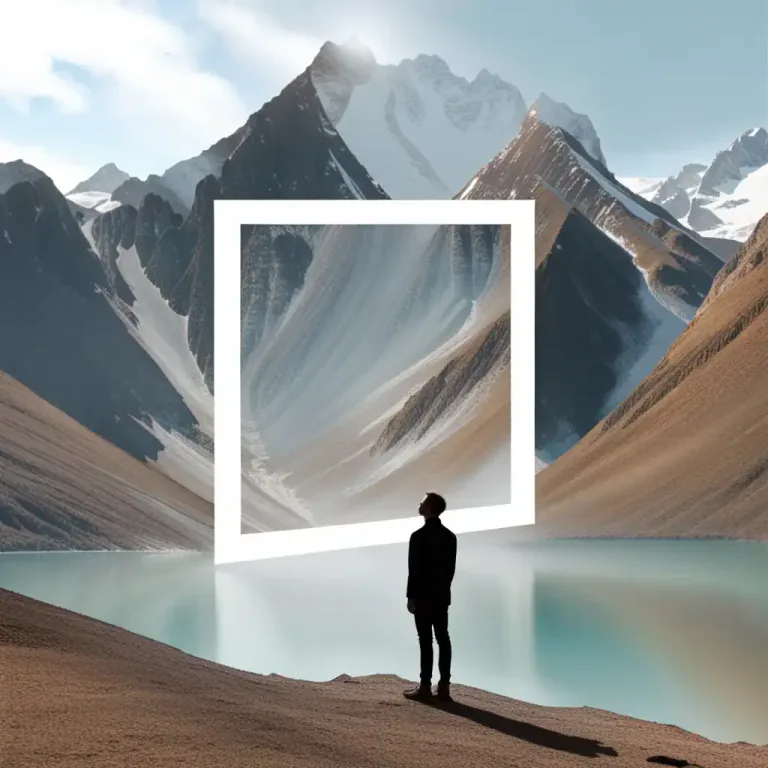 Visual representation of "look at" - To think about a situation or subject in a particular way