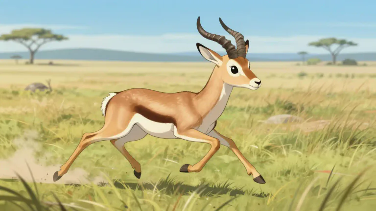 Visual representation of "gazelle" - A type of small antelope that is fast and graceful.