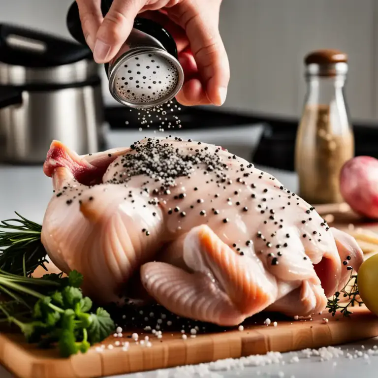 Visual representation of "season" - To add salt, spice or flavour to food