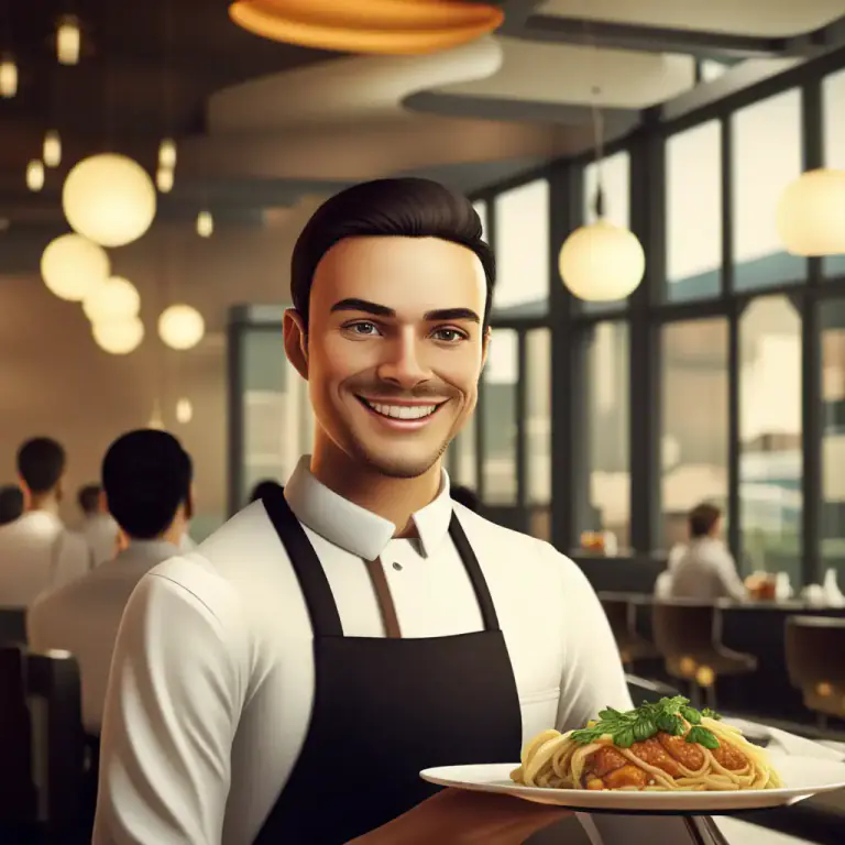 Visual representation of "service" - The action of serving food and drinks to people