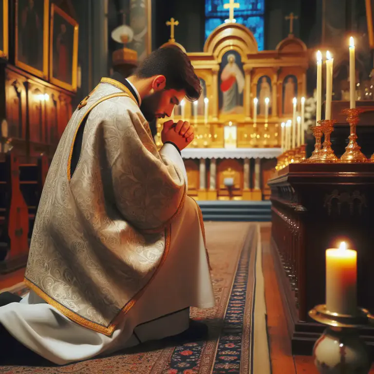 Visual representation of "genuflection" - The act of bending one's knee or body, usually in worship or respect.