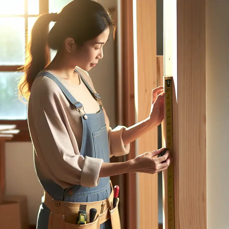 Visual representation of "jamb" - The vertical part on each side of a door frame, where the door is hinged.