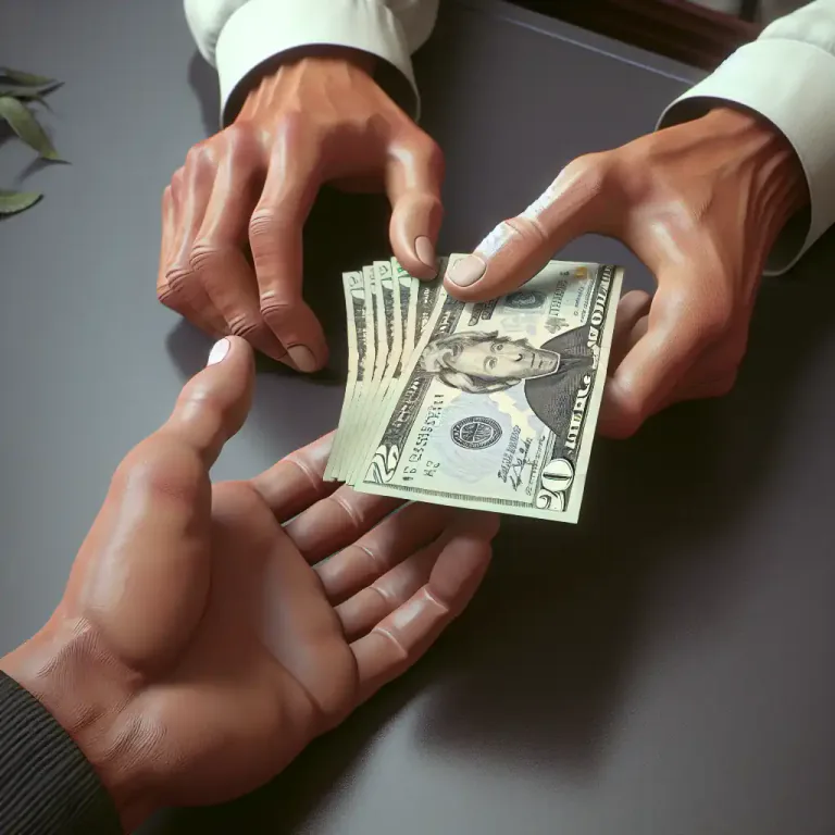 Visual representation of "fives" - Five-dollar bills
