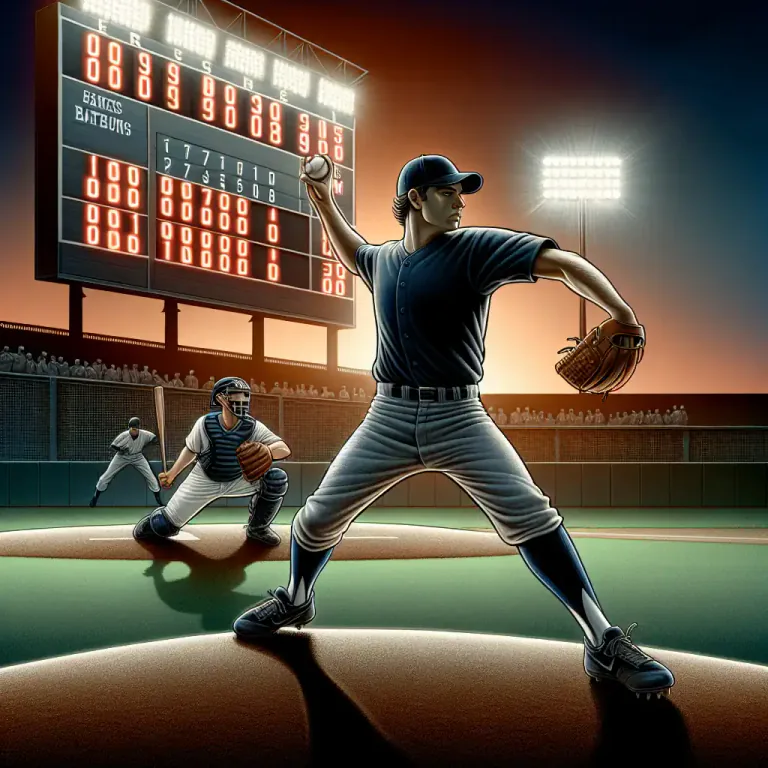 Visual representation of "clincher" - A pitch thrown in a critical situation, which results decisive for the game outcome.