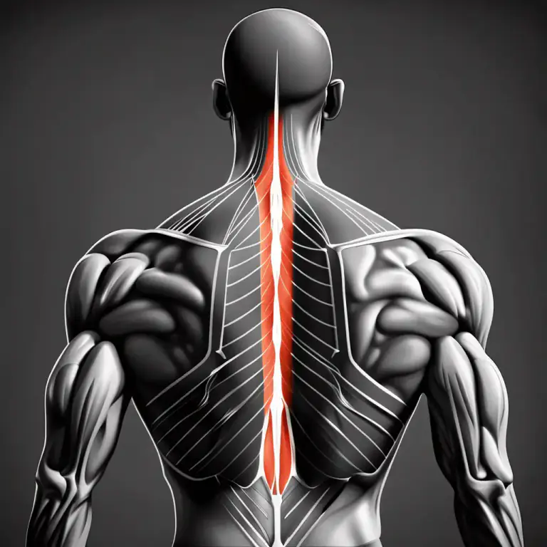 Visual representation of "rhomboid" - A type of muscle located in your upper back