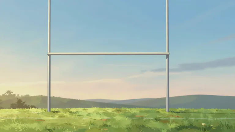 Visual representation of "goalpost" - A pair of vertical posts used in sports to mark the area where goals are scored.