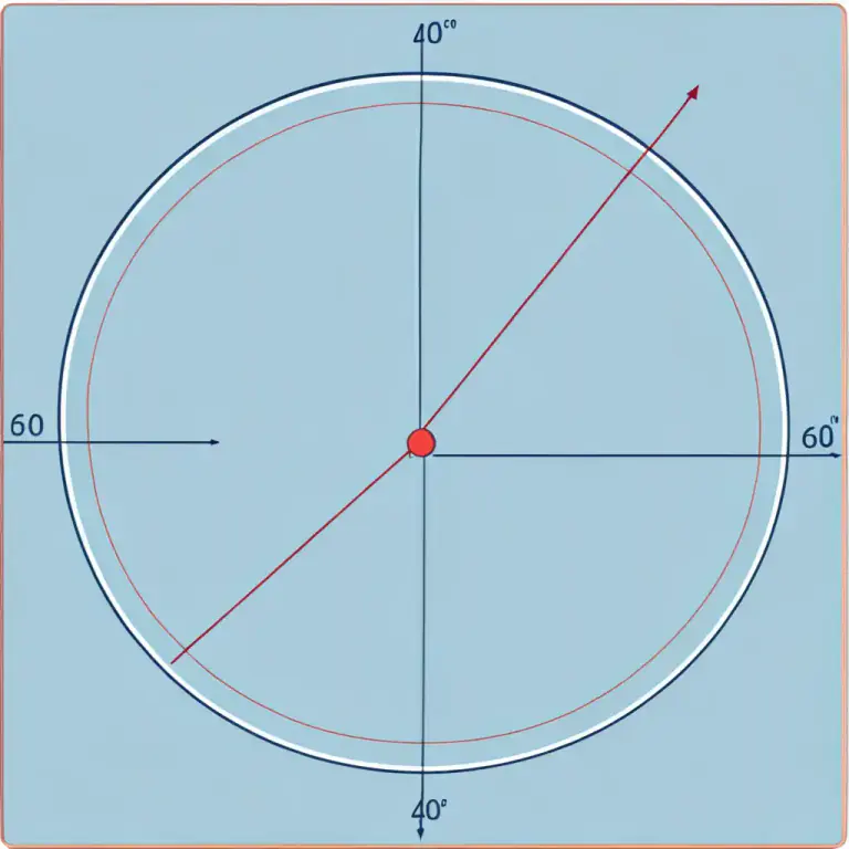 Visual representation of "sextant" - One-sixth part of a circle