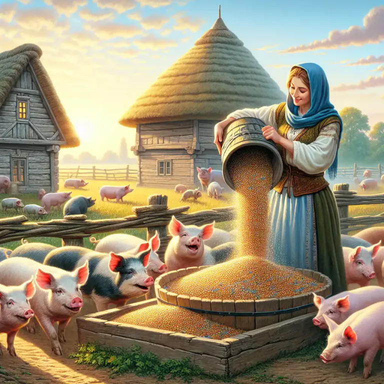 Visual representation of "swill" - Low-quality food for pigs and poultry