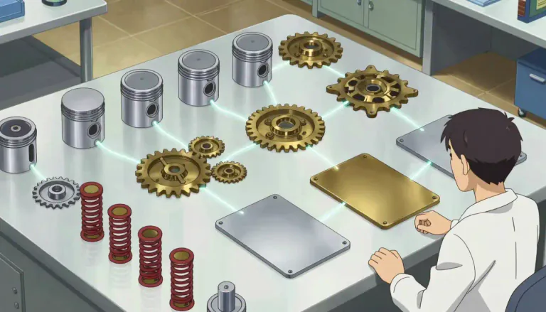 Visual representation of "mechanistic" - Relating to a system or method explained by parts and their functions.