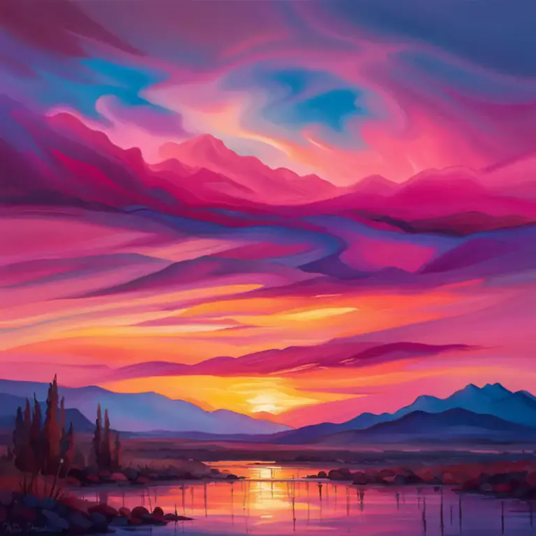 Visual representation of "painterly" - Like a painting in richness or colorfulness.