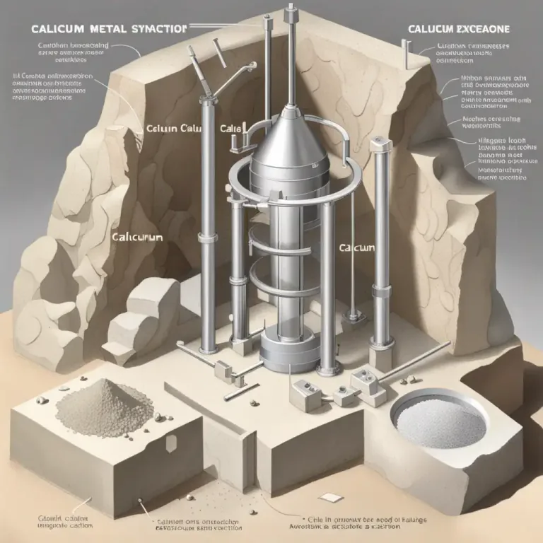 Visual representation of "calcium" - a silvery metallic element found in limestone, chalk, and marble