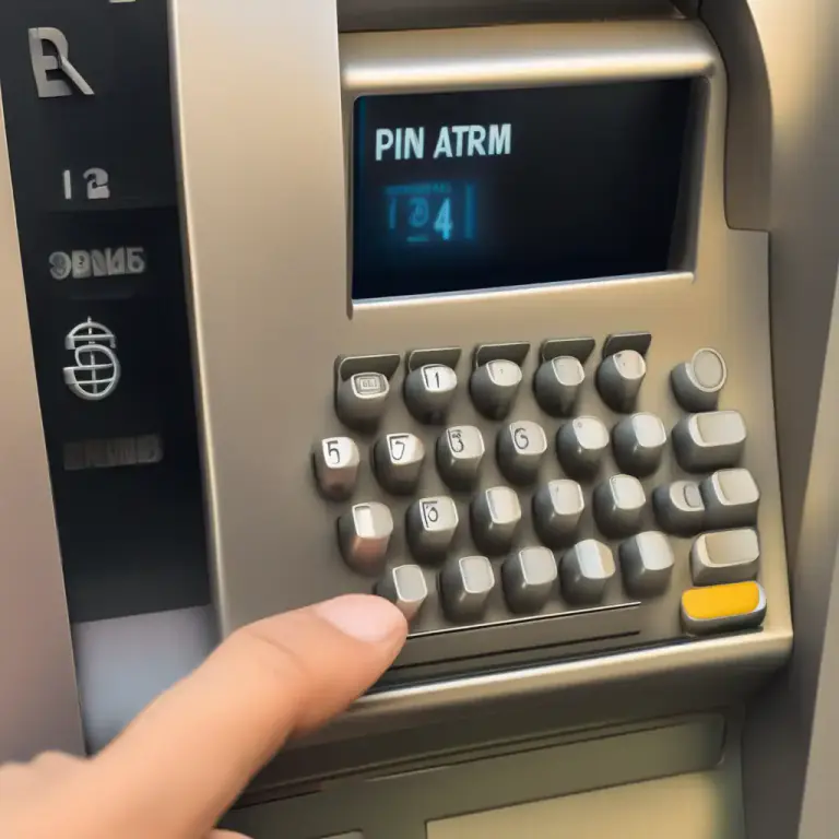 Visual representation of "pin" - A number you need to put in to use a bank card
