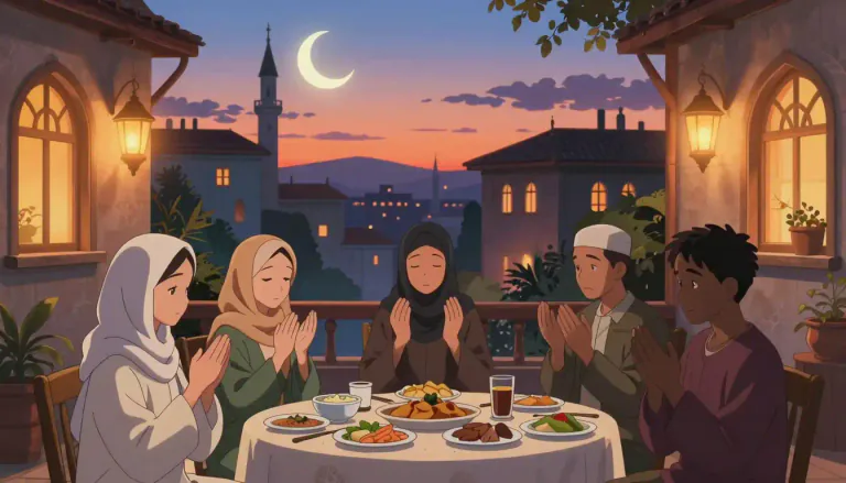 Visual representation of "ramadan" - The ninth month of the Islamic calendar, during which Muslims fast from dawn to sunset.