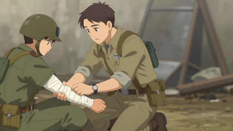 Visual representation of "medic" - A person who gives medical help, especially in the armed forces or in a sports team.