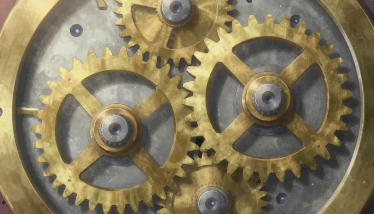 Visual representation of "cog" - A gear or part of a machine which helps it to work