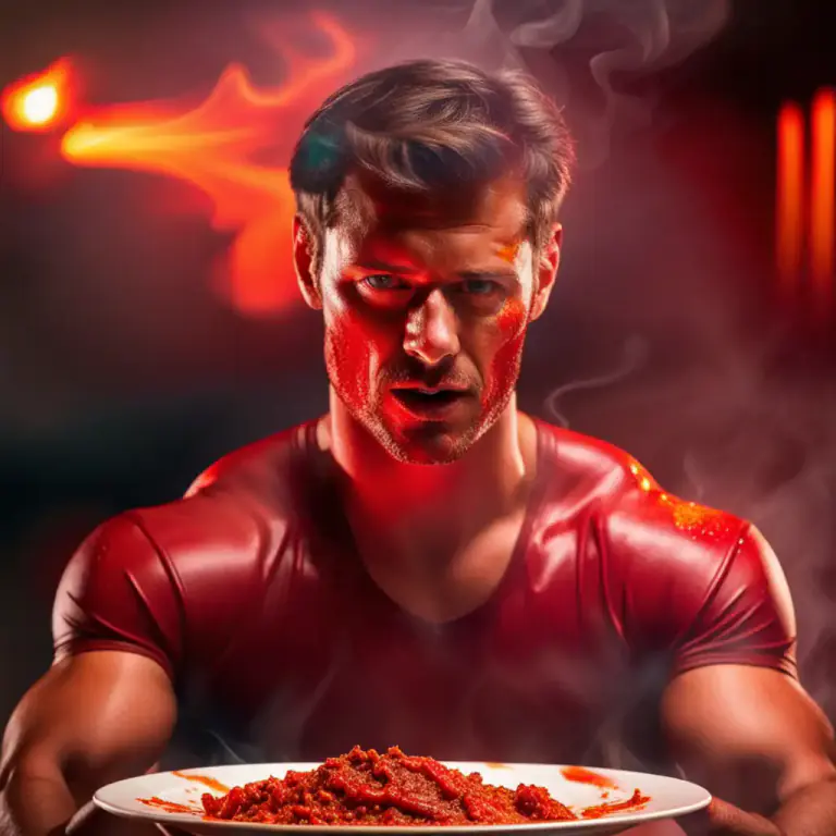 Visual representation of "flush" - A feeling of intense heat in the body.