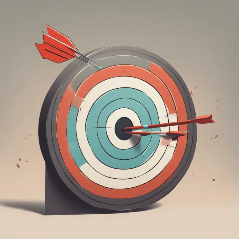 Visual representation of "to the point" - Directly relevant to the topic being discussed