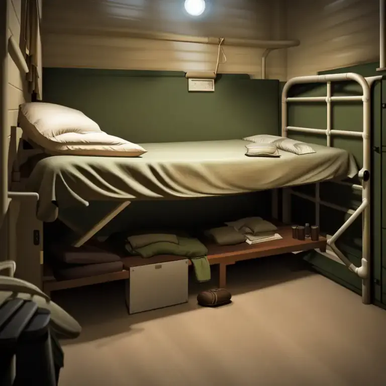 Visual representation of "pallet" - A type of bed, usually narrow and not very comfortable