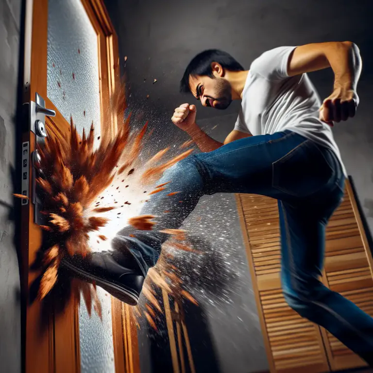 Visual representation of "wham" - A sudden or forceful strike or blow.