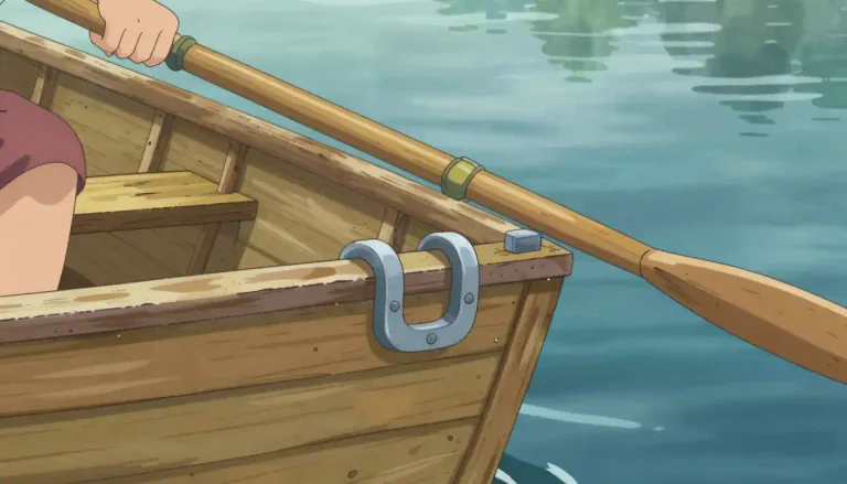 Visual representation of "rowlock" - A device to place oars in when rowing a boat