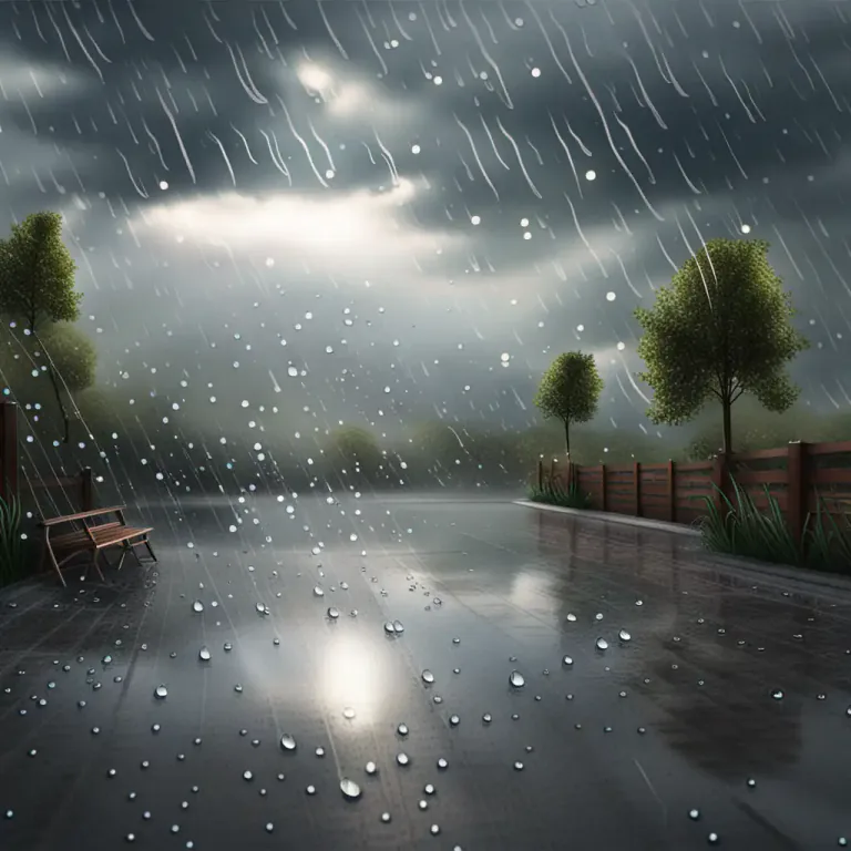 Visual representation of "sprinkle" - Light rain