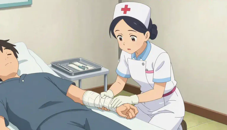Visual representation of "nurse" - A person who takes care of the sick and injured