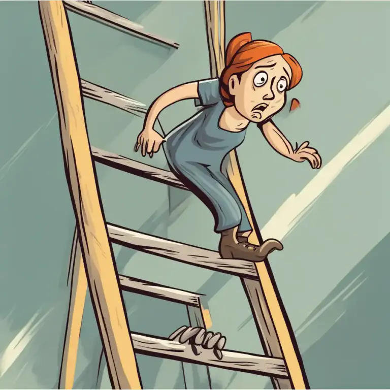 Visual representation of "feet first" - With your feet in front of the rest of your body as you move, usually to do something cautious or safest way