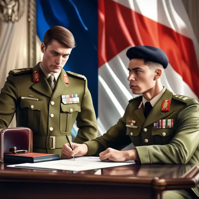 Visual representation of "conscript" - To force someone by law to serve in the armed forces