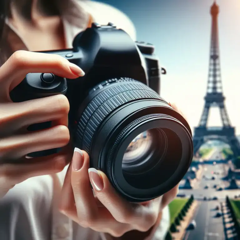 Visual representation of "focal" - In photography, related to the focal length or focus of a lens