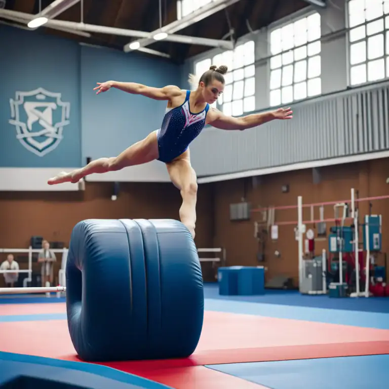 Visual representation of "horse" - A piece of gymnastic equipment with a padded body, typically used for vaulting.
