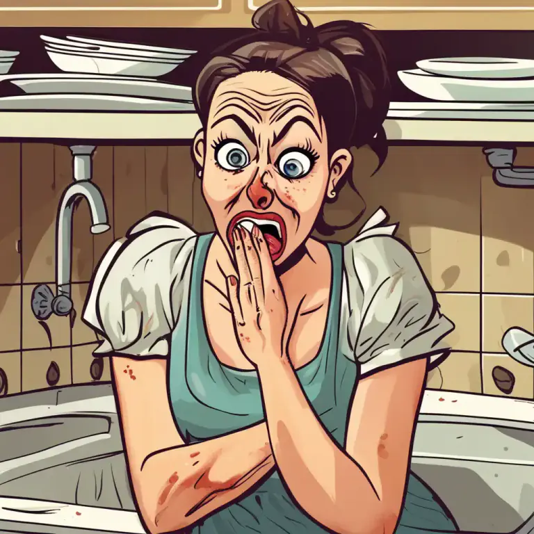 Visual representation of "screw your face up" - To twist your face into an expression that shows you are trying to understand, do not like or are disgusted by what you see or think