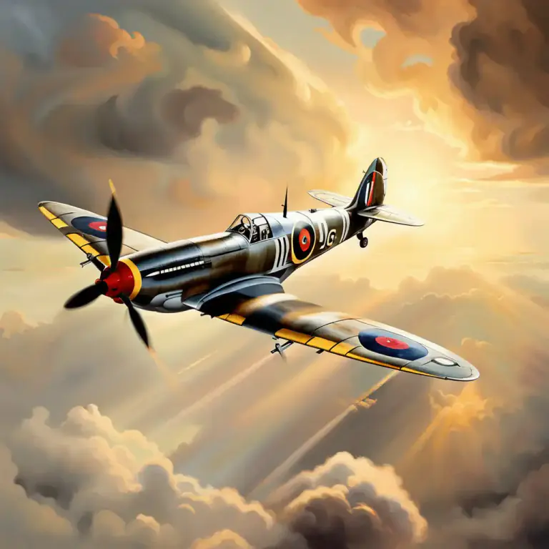 Visual representation of "spitfire" - A type of British fighter aircraft used in World War II.
