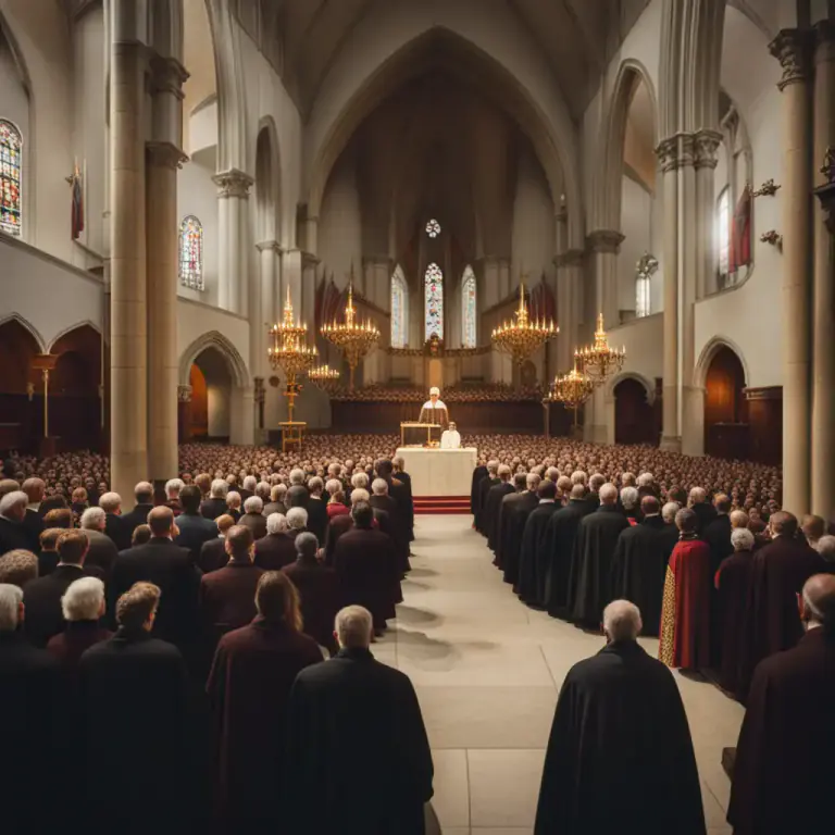 Visual representation of "mass" - The religious ceremony in the Christian Church.