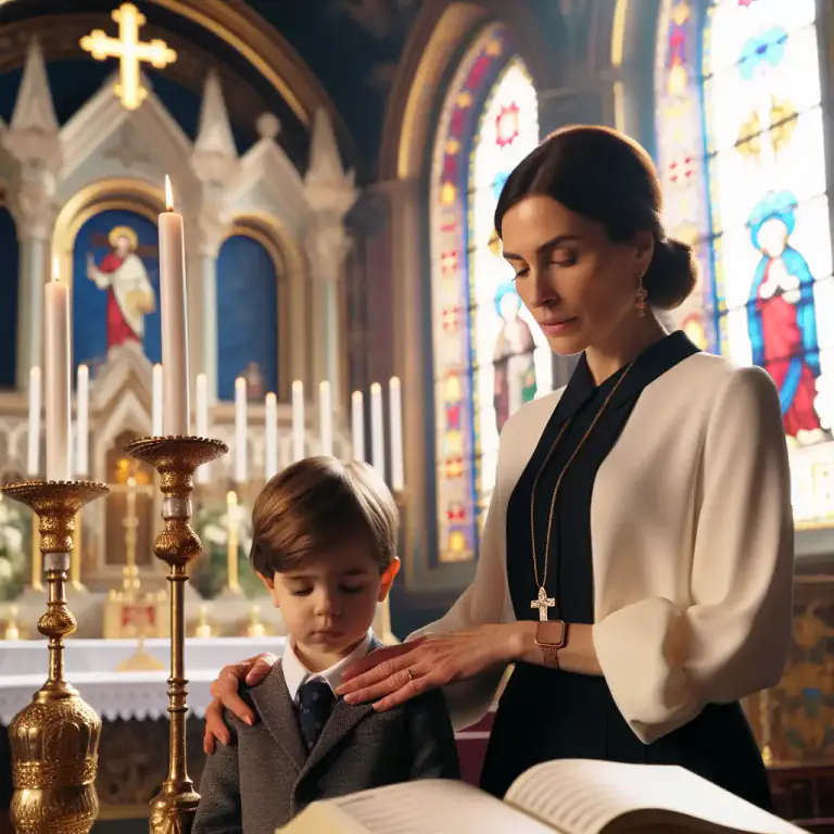 Visual representation of "sponsor" - In a baptism ceremony, a sponsor is a person who assures they will help a child to understand and live their faith as they grow older