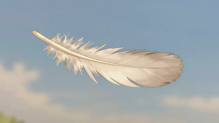 Visual representation of "feather" - A soft, light part that covers a bird's body and helps it to fly