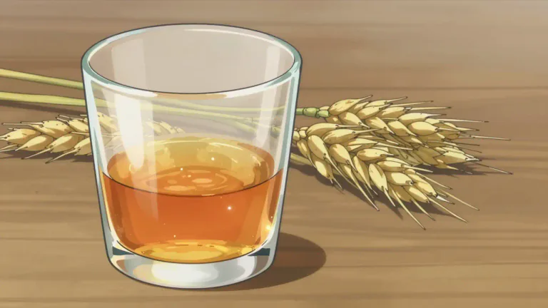 Visual representation of "whisky" - A type of strong alcoholic drink made from grain, especially barley.