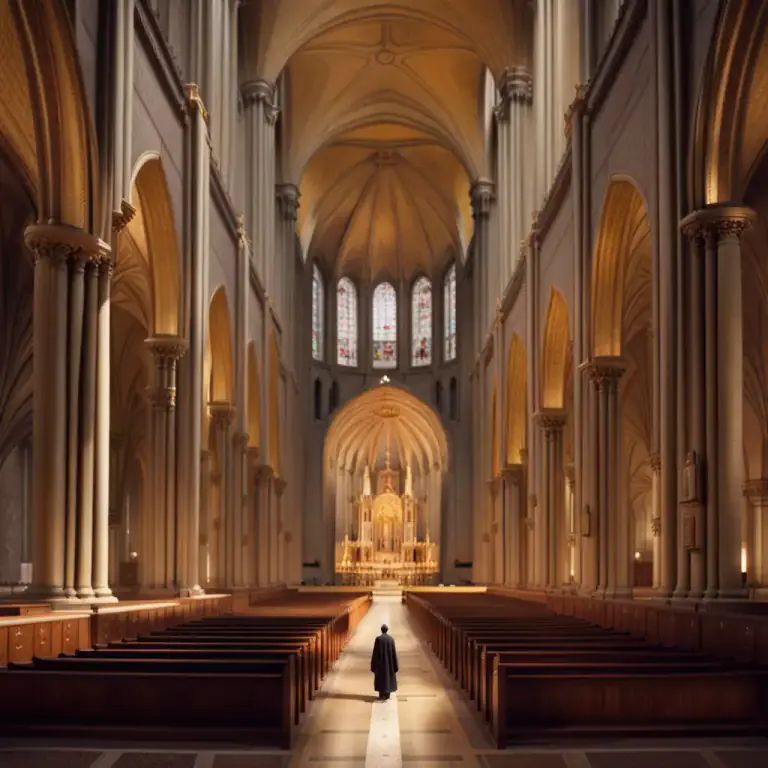 Visual representation of "sanctuary" - The most sacred part of a religious building, especially of a Christian church.