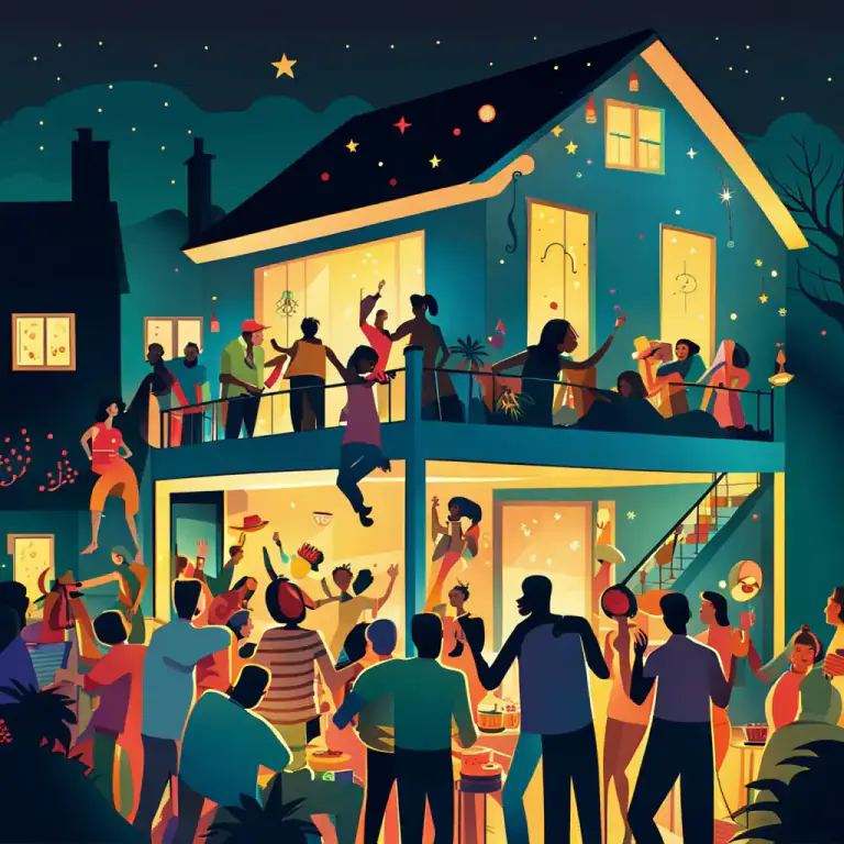 Visual representation of "drum" - A social gathering or party.