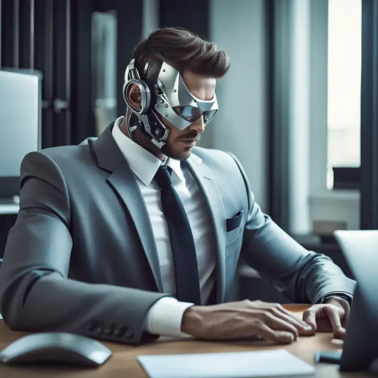 Visual representation of "robot" - A person who works mechanically without original thought, especially one who responds automatically to the commands of others.