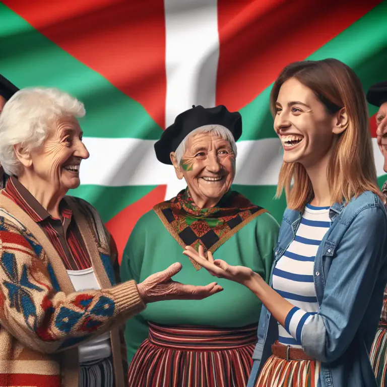 Visual representation of "basque" - A language spoken by the Basque people in Spain and France.
