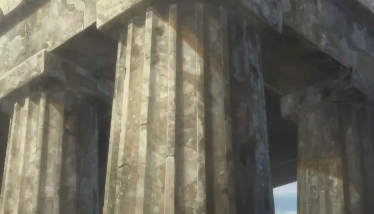 Visual representation of "fluted" - Designed with hollow vertical strips or ridges.