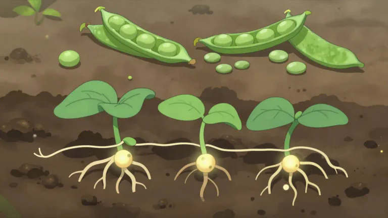 Visual representation of "legume" - A type of plant that has special root nodes that can convert the air's nitrogen into useful nutrients, or a vegetable or seed from this kind of plant.