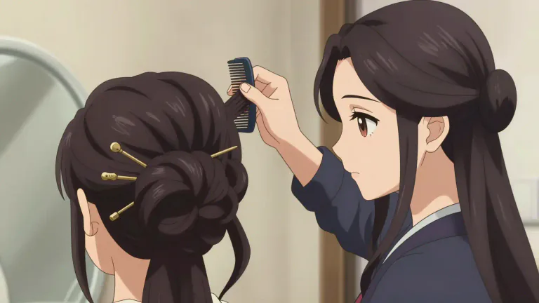 Visual representation of "coif" - To coif means to arrange or style hair in a particular manner.
