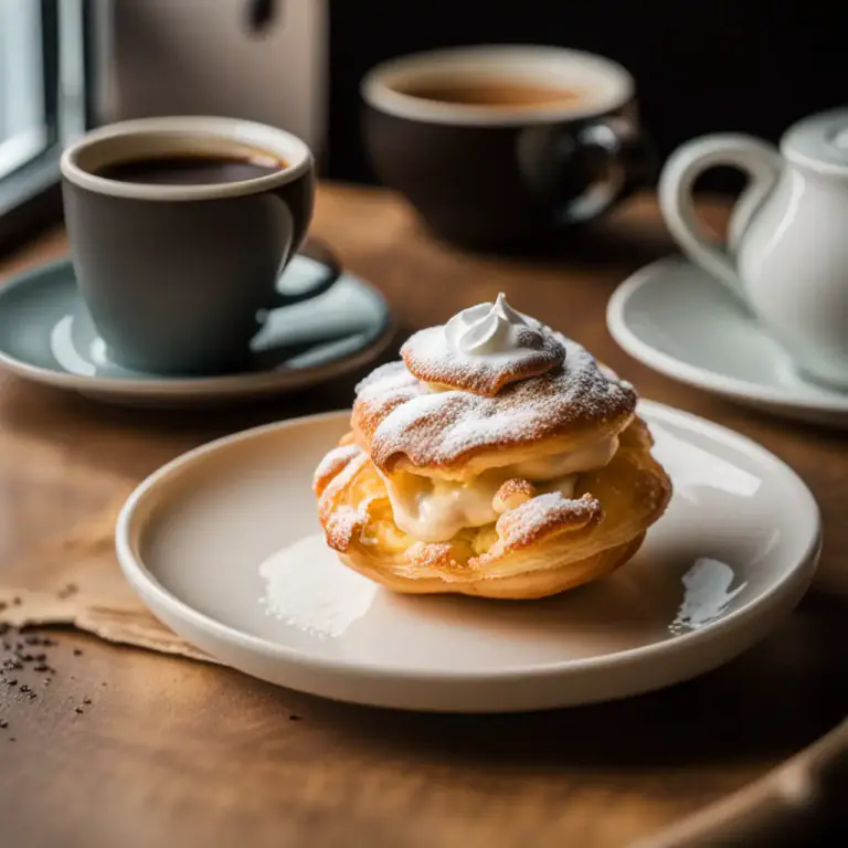 Visual representation of "puff" - A kind of pastry that is light and has many layers.